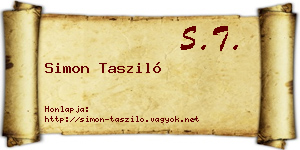 Simon Tasziló névjegykártya